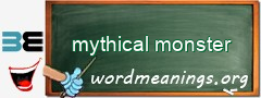 WordMeaning blackboard for mythical monster